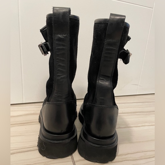 Free People Double Up Moto Boots size 37 (6.5) black - Picture 8 of 9
